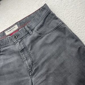 Alberto Jeans Mens 37x36 (Tag 36x36) Tall Gray Stone T400 Denim Modern Fit Soft